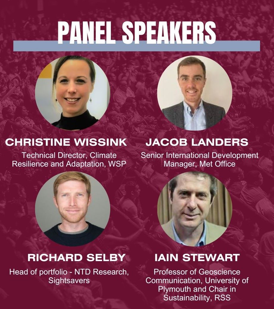 photo of 4 panel speakers for the EwDM training