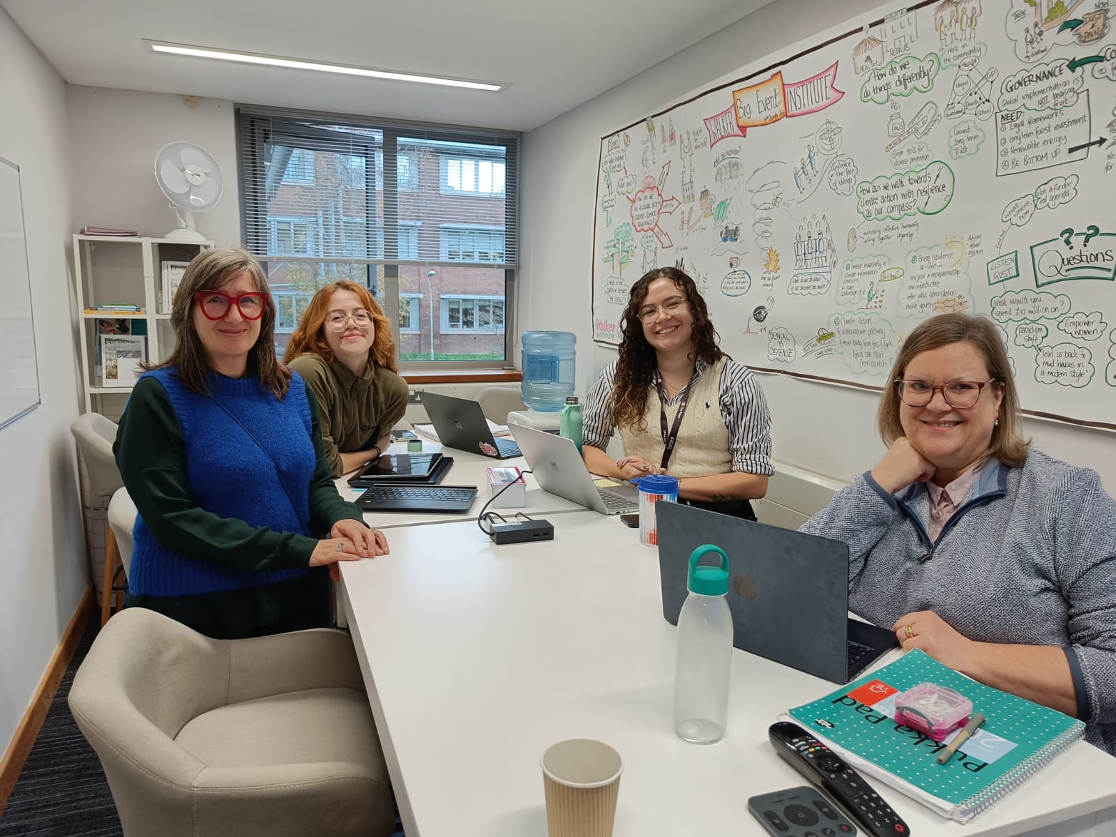 Prof. Cerulli visiting the cop climate action studio