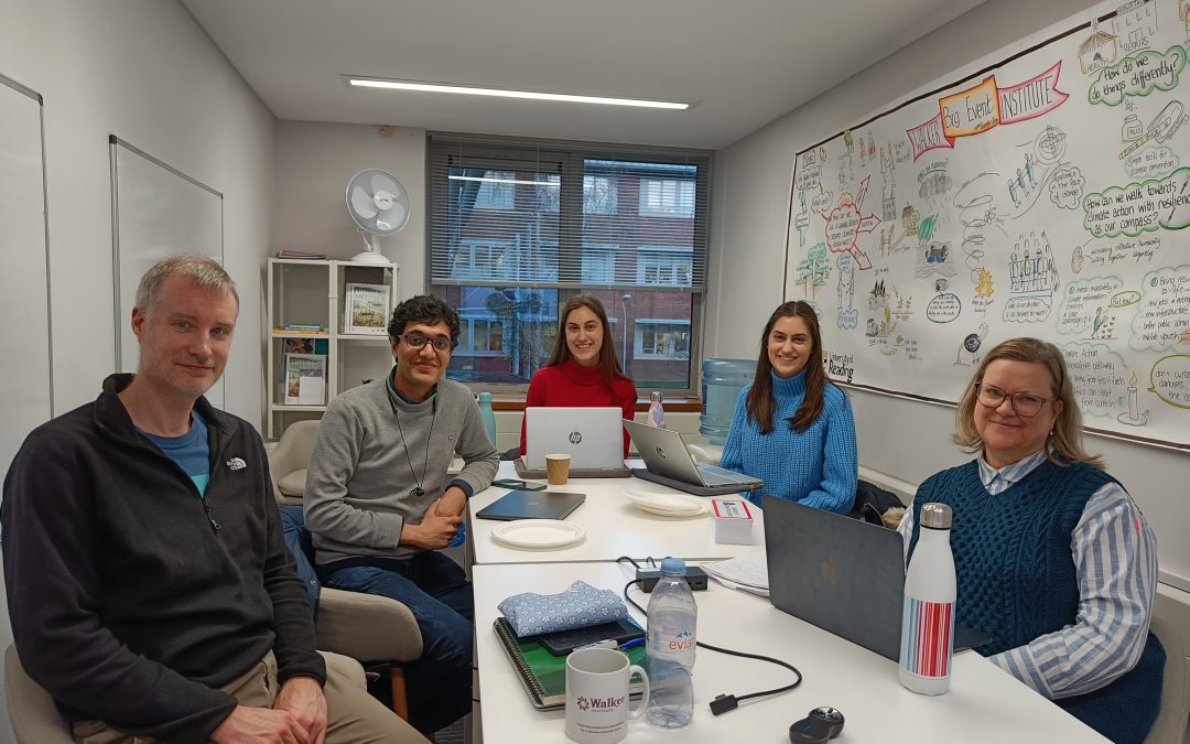 Dr Alex Arnall with students in the studio