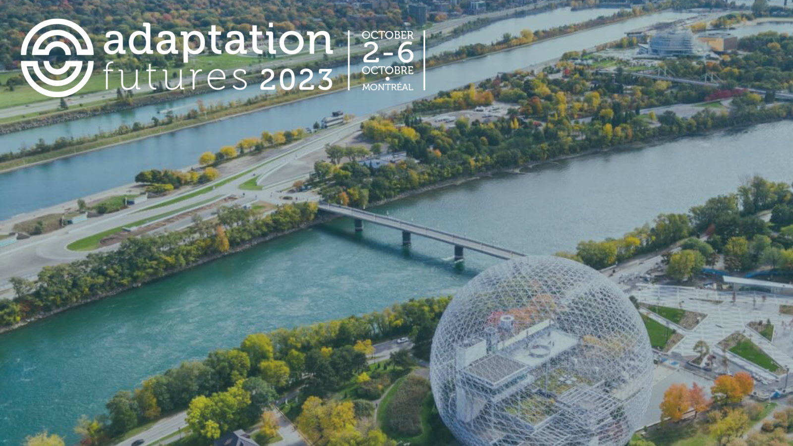 Picture of Montreal with the Adaptation futures logo on top