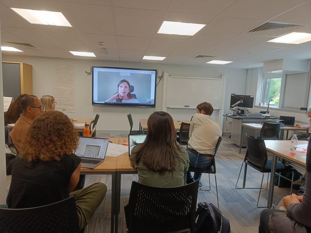 Dr Elena Saggioro presenting in session 4 of Engaging with Decision Makers training.